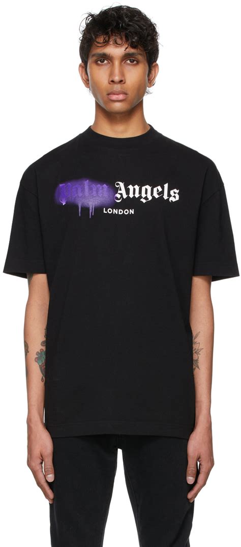 black and purple palm angels shirt